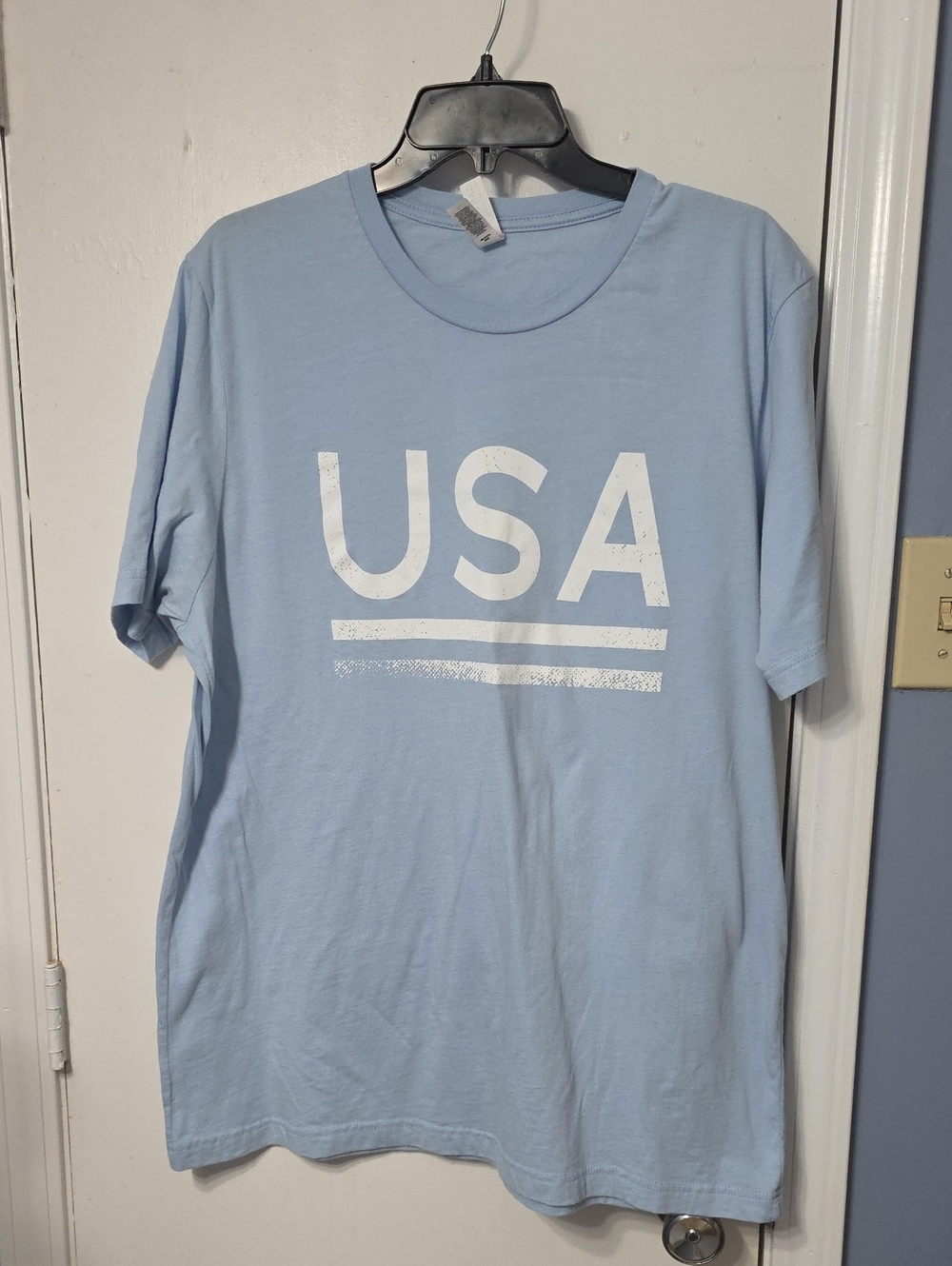 Bella Canvas Light Blue USA Graphic Short Sleeve Tee